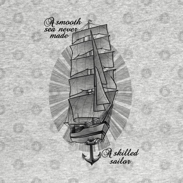 Sailing Ship Tattoo by mailboxdisco